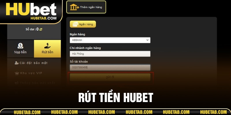 rút tiền HUBET